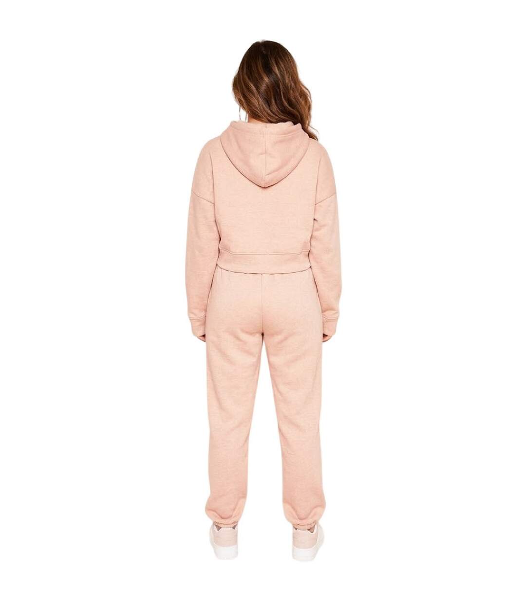 Sweat Court À Capuche Femme Rose Clair Missy Empire-2