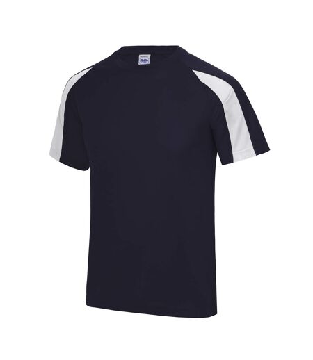 T-shirt sport contraste homme bleu marine/blanc arctique Just Cool