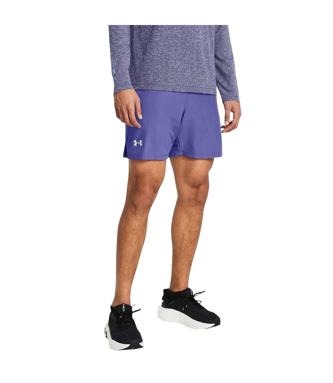 Mens Launch Running Shorts Purple Under Armour-3