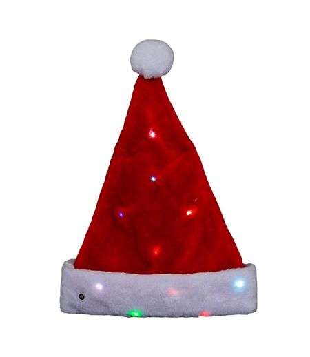 Chapeau de Noël Adulte Led 41cm Rouge