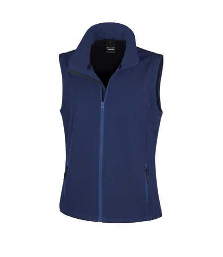 Core Womens/ladies Printable Softshell Bodywarmer Navy Result