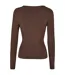 Haut Manches Longues Motif/style Découpé Femme Marron Urban Classics-2