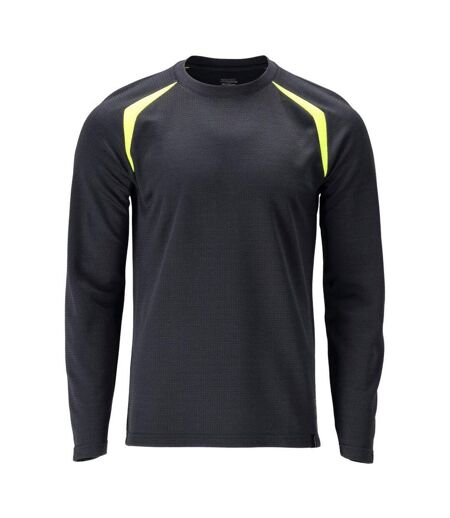 T-shirt Manches Longues Accelerate Multisafe Homme Bleu Marine Foncé Jaune Fluo Mascot