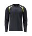 T-shirt Manches Longues Accelerate Multisafe Homme Bleu Marine Foncé Jaune Fluo Mascot-1