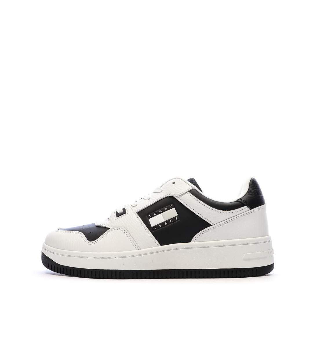 Baskets blanches/noires homme tommy hilfiger tjm retro basket-1