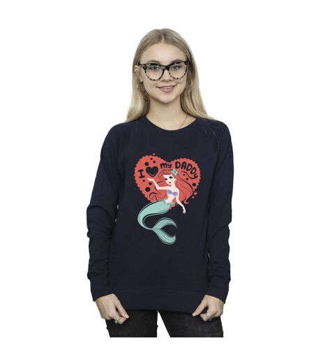 Disney - Sweat THE LITTLE MERMAID LOVE DADDY - Femme (Bleu marine) - UTBI23379