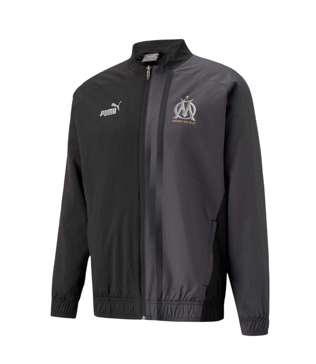 Mens Prematch Olympique De Marseille Fc Track Jacket Black Puma-2