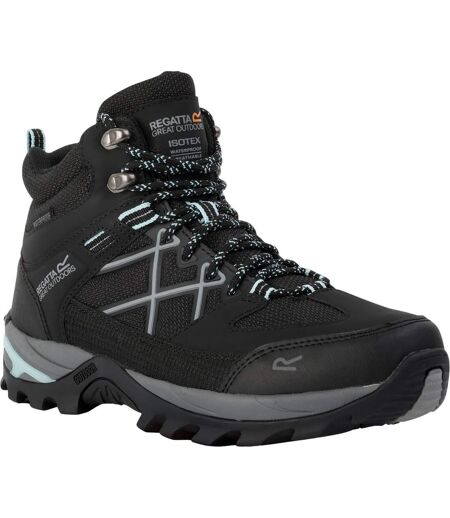 Bottines De Marche Samaris Femme Noir Turquoise Délavé Regatta