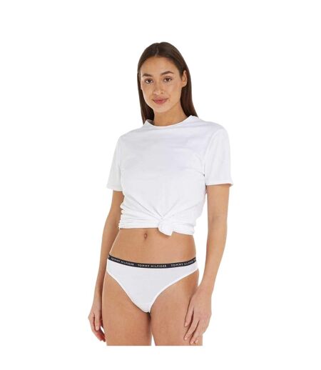 Lot De 3  Strings Motif/style Logo Femme Gris Blanc Noir Tommy Hilfiger