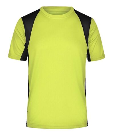 t-shirt running respirant JN306 - jaune fluo - HOMME