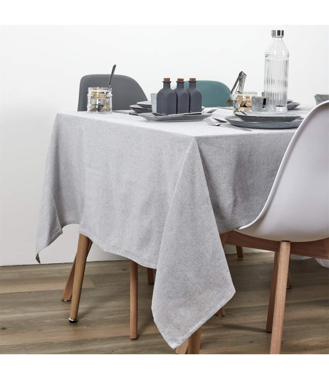 Nappe Rectangulaire Tolma 140x250cm Gris-2