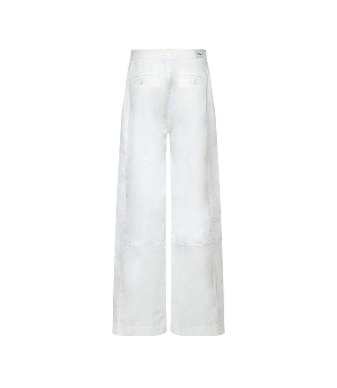 Womens/ladies Gabardine Trousers Cream Lacoste-2