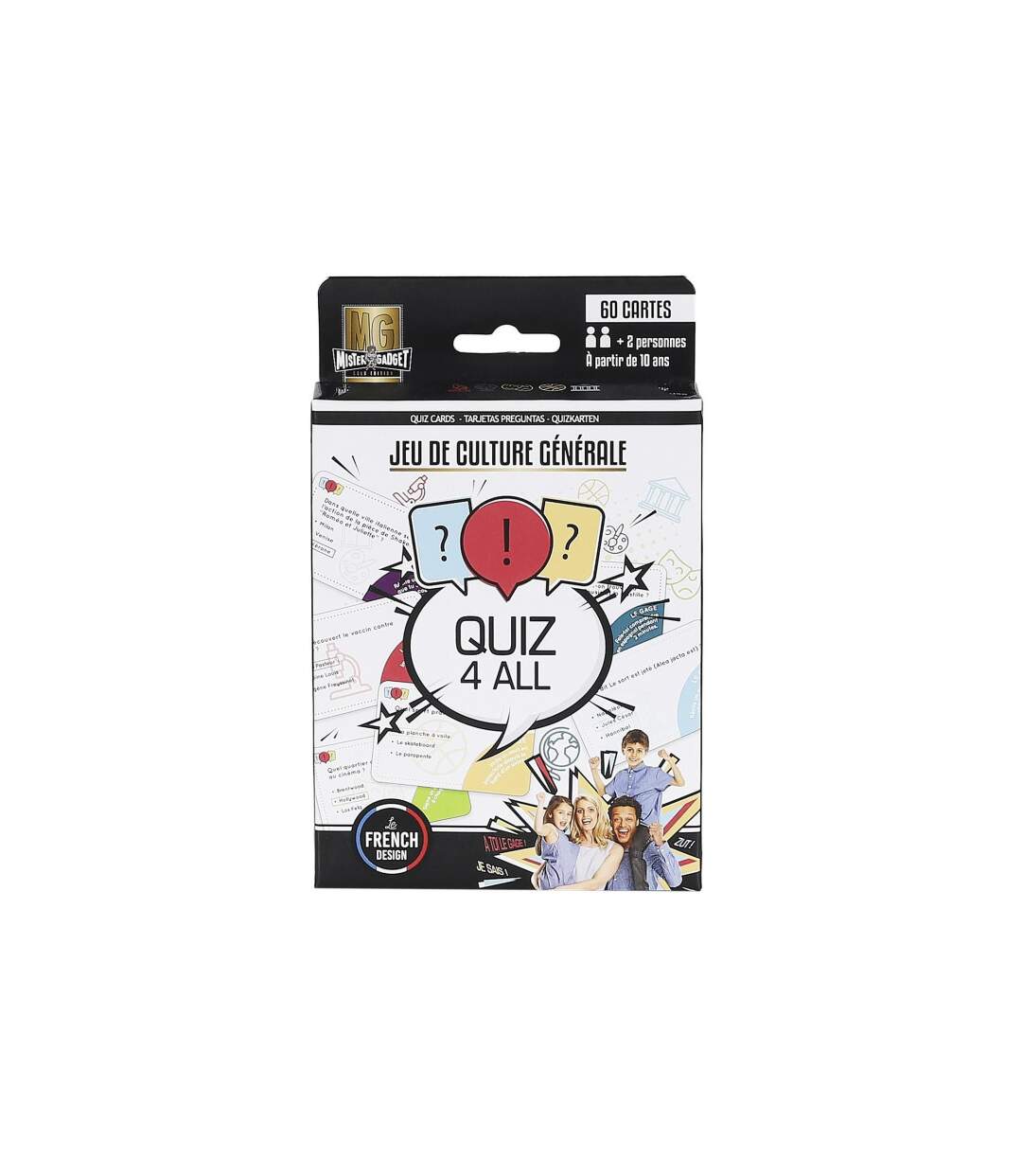 Jeu de 60 Cartes Quizz 8cm Multicolore-1