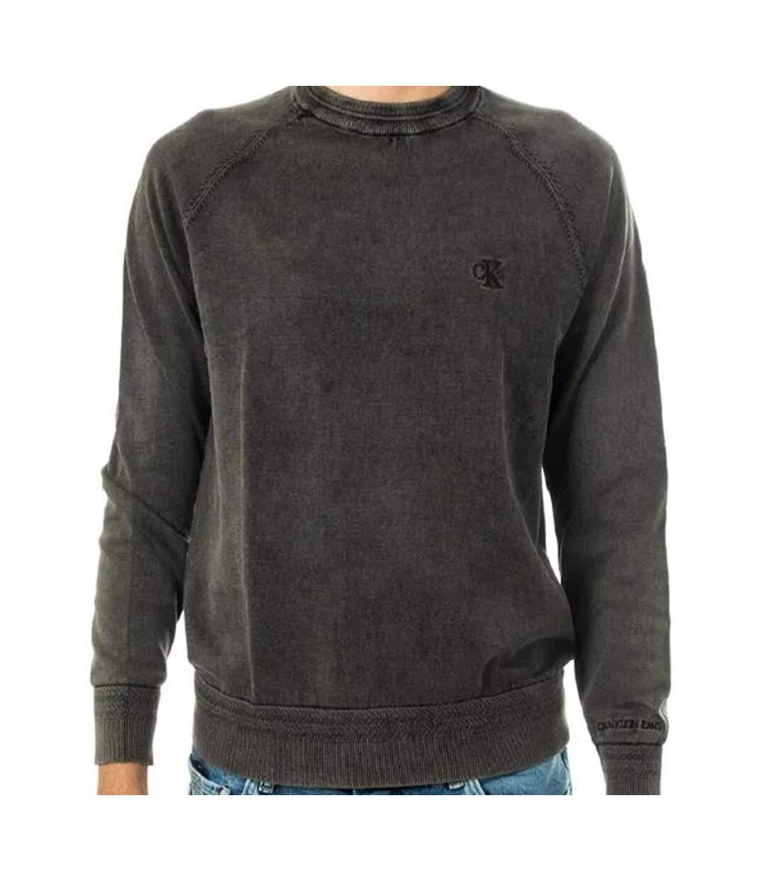 Sweat Manches Raglan Homme Gris Calvin Klein-2