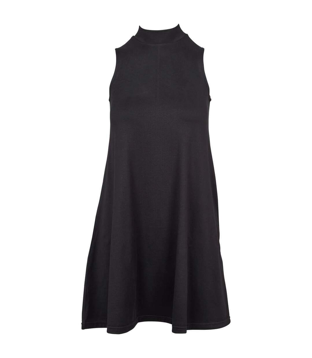 Womens/ladies A-line Turtle Neck Casual Dress Black Urban Classics-1
