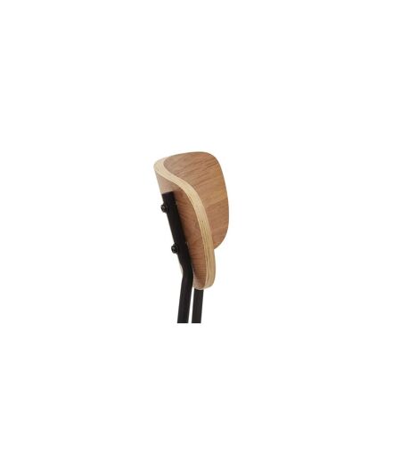 Lot de 4 Chaises effet bouclette Loki en contreplaqué et polyester - Beige et Blanc