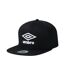 Flat Snapback Baseball Cap Black Umbro-1