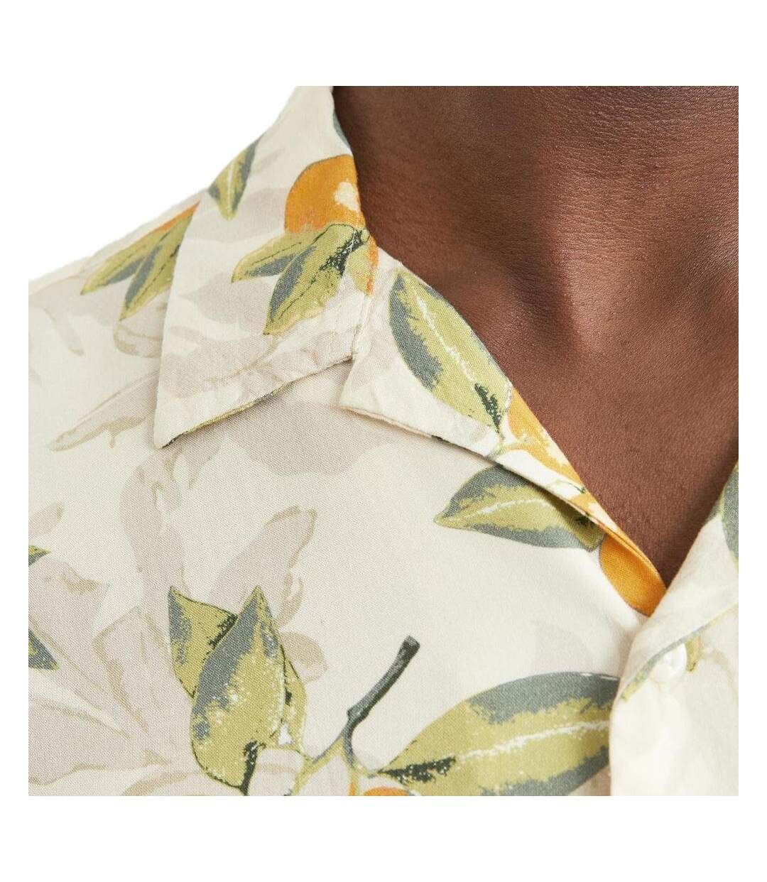 Chemise manches courtes beige/verte homme jack & jones jorluke - xxl-3