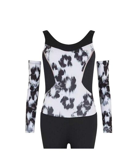 Combinaison De Ski Motif/style Floral Abstrait Femme Blanc Head