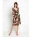 Robe cache-c¿ur motif fleuri japonisant-1