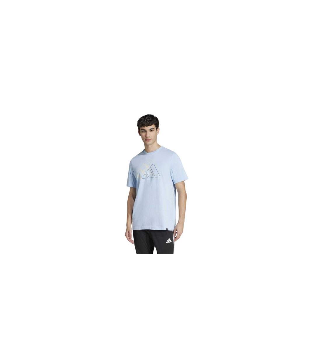 T-shirt Motif/style Logo Homme Bleu Pâle Adidas-1