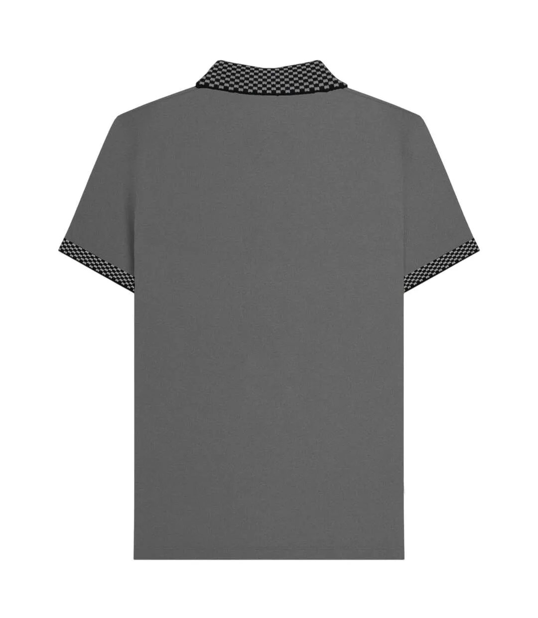 Mens Ss25 Two Tone Polo Shirt Steel Grey Lambretta-3