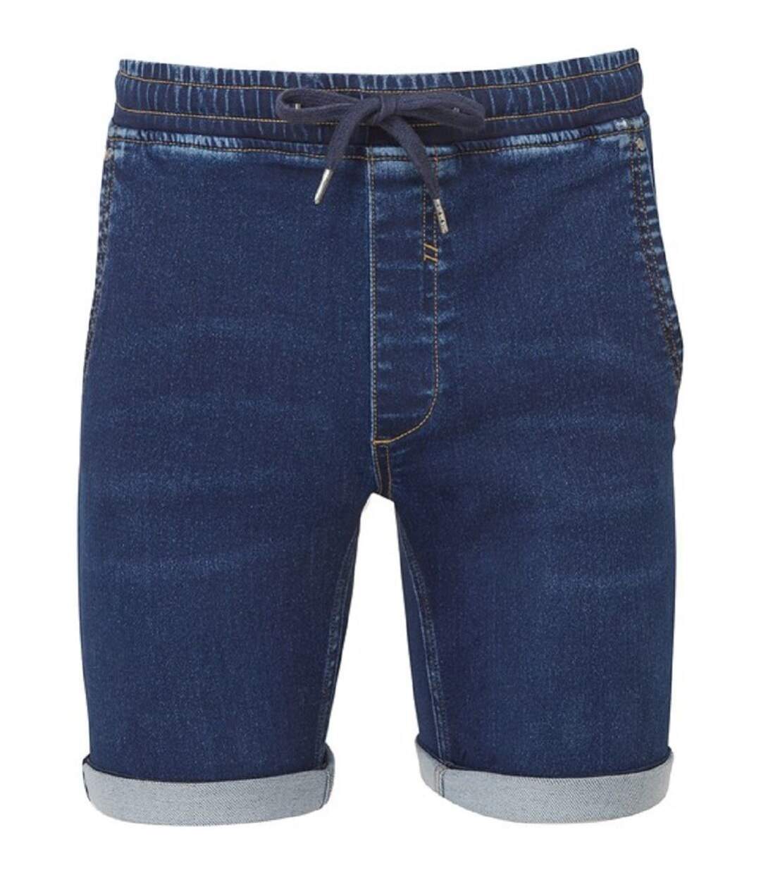 Bermuda en jean avec cordon de serrage - Homme - WB907 - bleu denim-1