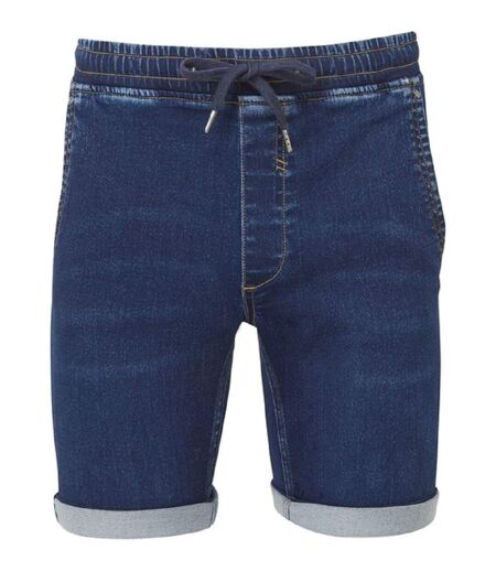 Bermuda en jean avec cordon de serrage - Homme - WB907 - bleu denim