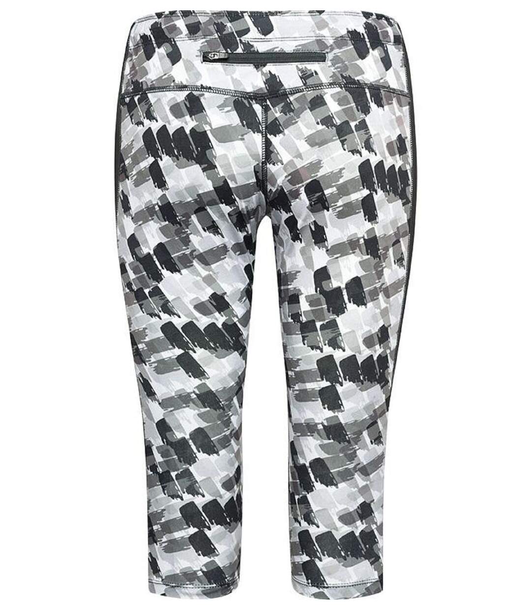 Corsaire - legging de sport - Running - Femme - JN529 - blanc, gris et noir