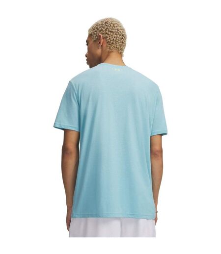 Mens Foundation Updates Gl Short-sleeved T-shirt Blue Lime White Under Armour