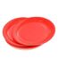 Lot de 20 Assiettes en Carton Vitamine 18cm Rouge-1