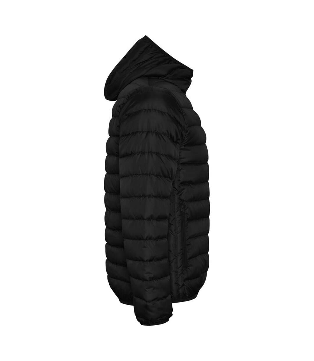 Mens Norway Quilted Insulated Jacket Solid Black Roly-4
