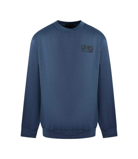 Mens Logo Jumper Blue Cavalli Class