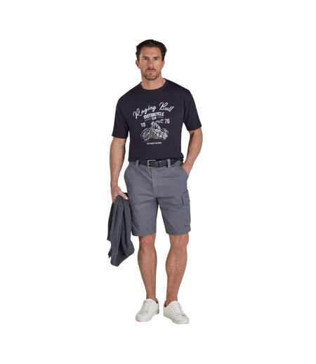 Mens Classic Cargo Shorts Frost Grey Raging Bull
