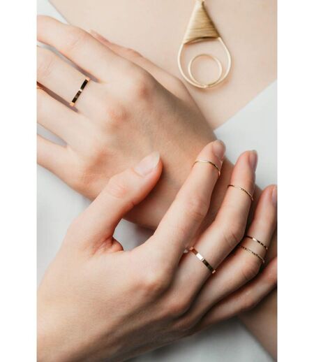 10 Piece Slim Silver Gold Stackable Bohemian Midi Tribal Beach Ring Set