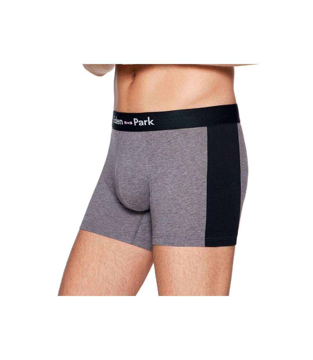 EDEN PARK Boxer Homme Coton BAND Gris chiné-1