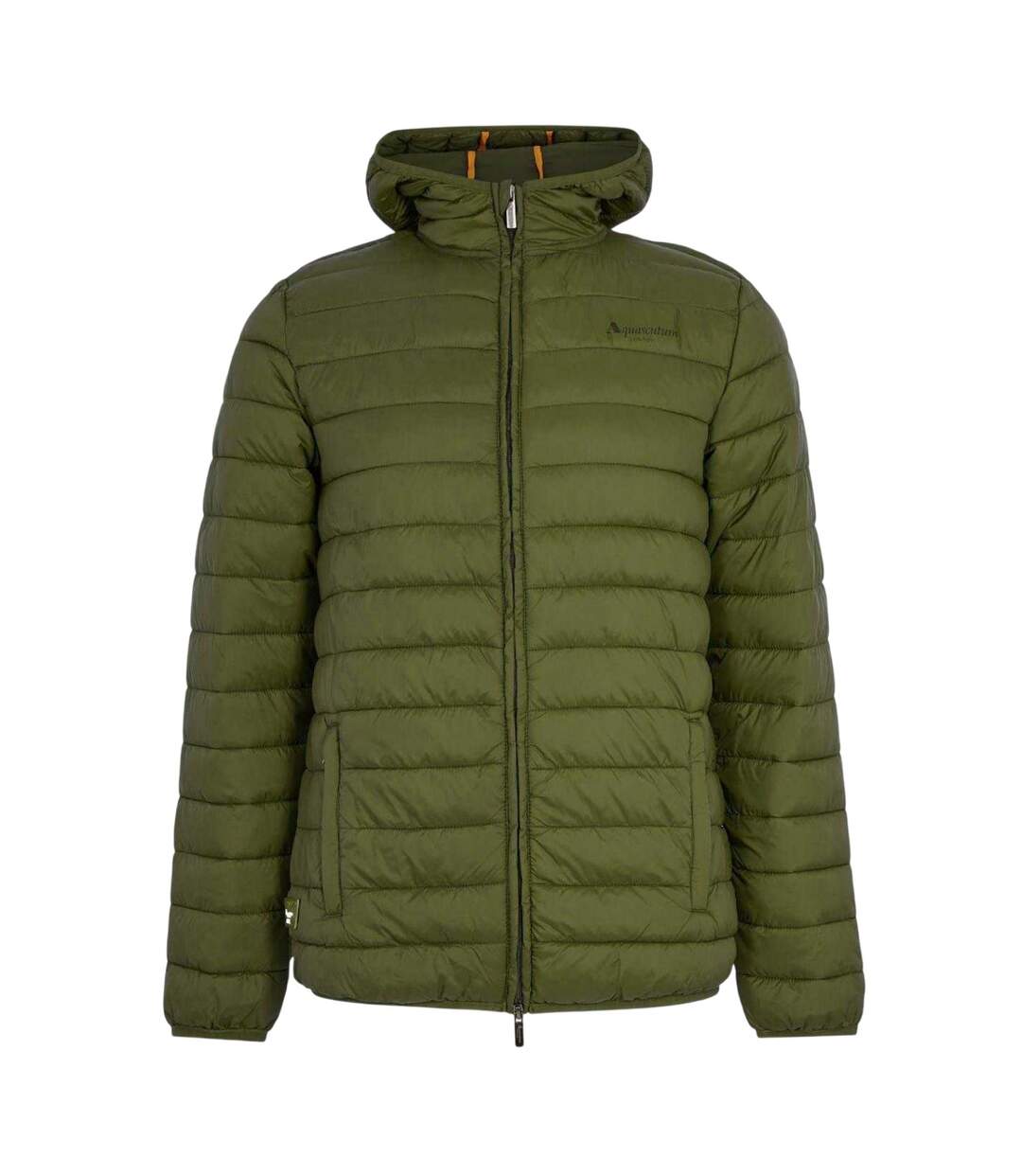 Mens Logo Puffer Jacket Army Green Aquascutum-2