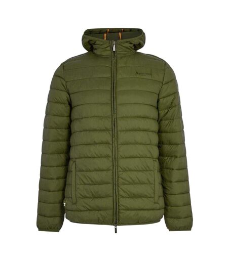 Mens Logo Puffer Jacket Army Green Aquascutum