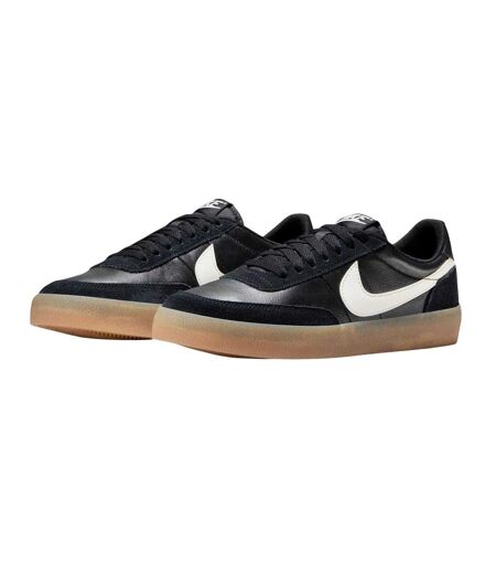 Womens/ladies Leather Flat Trainers Black Gum Nike
