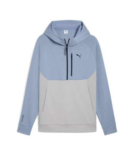 Sweat bleu/gris homme puma tech half zip