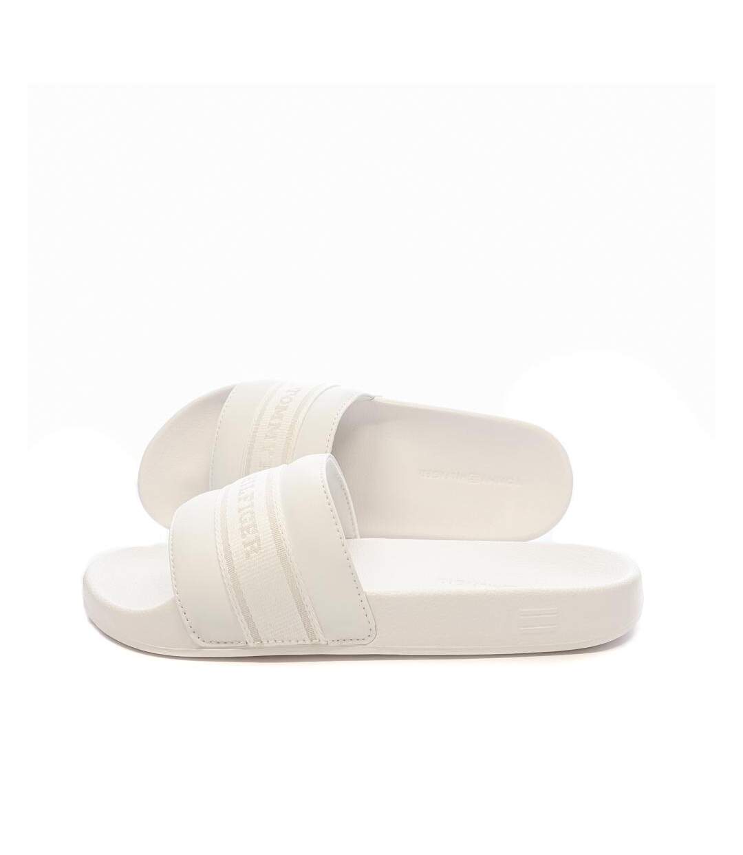 Claquettes blanches femme tommy hilfiger hilfiger poolside - 36-1