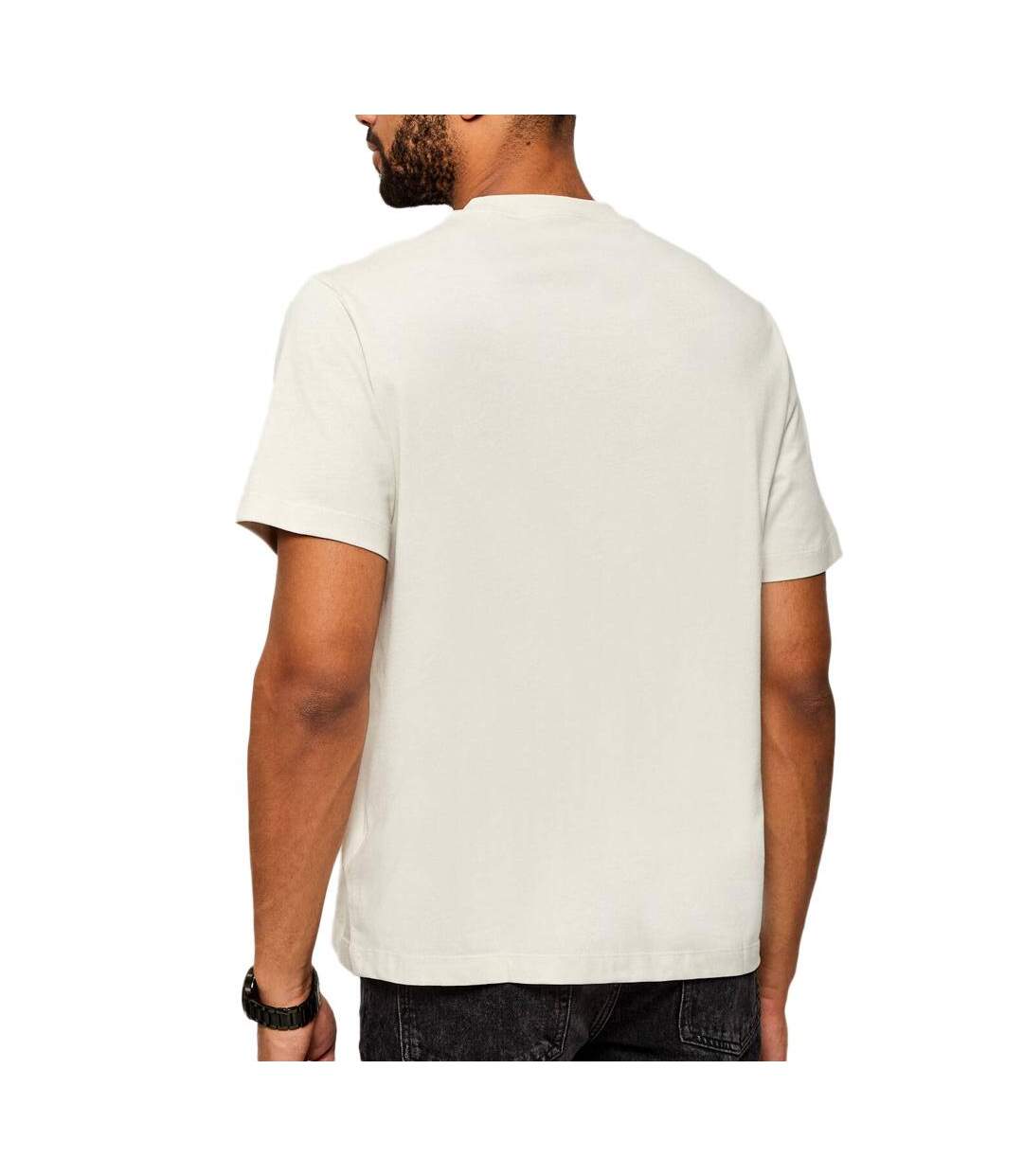 T-Shirt beige homme calvin klein jeans hero-2