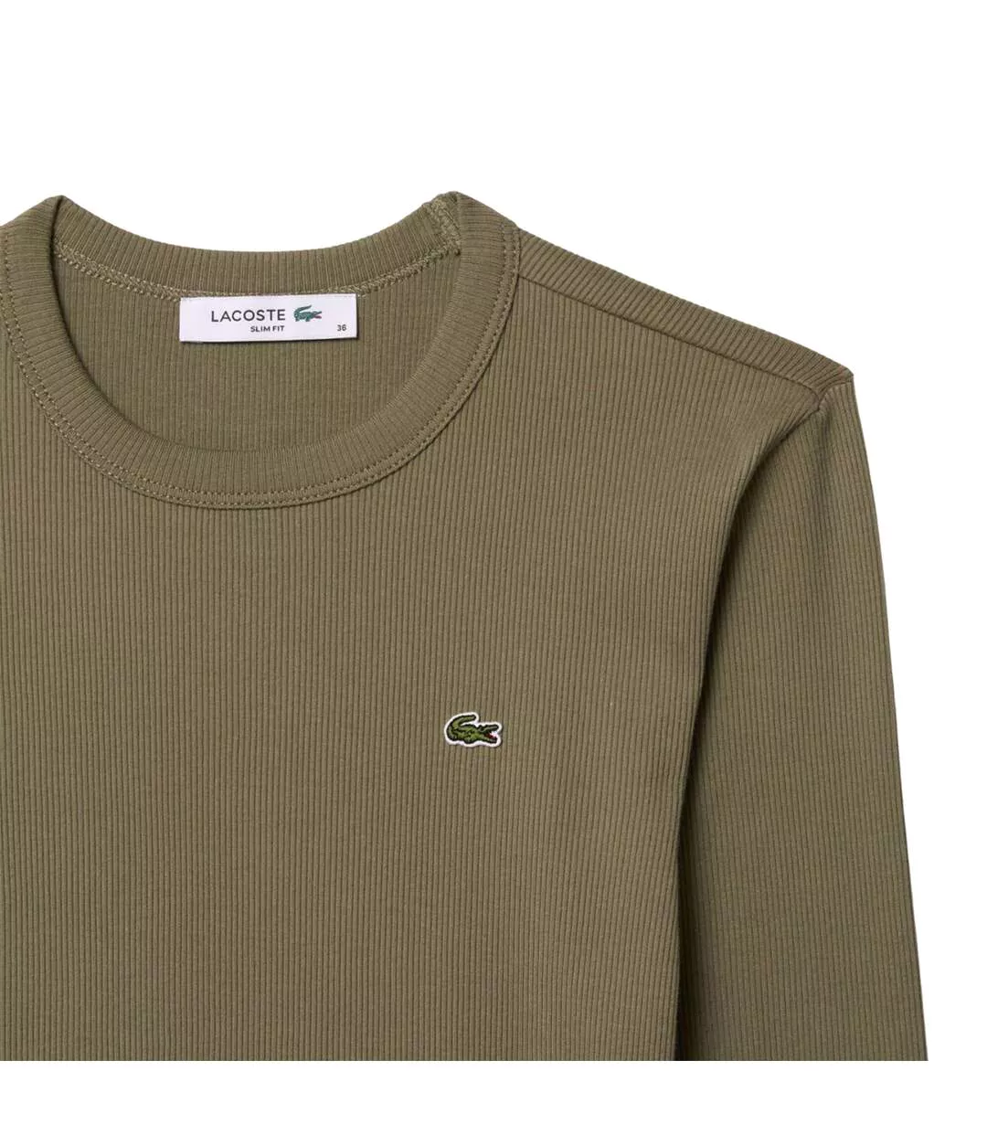 T-shirt Femme Vert Kaki Lacoste-4