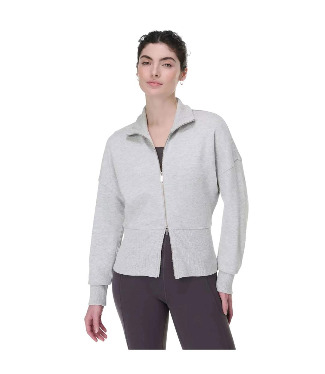 Veste After Class Femme Gris Clair Chiné Sweaty Betty-3