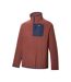 Haut Polaire À Col Montant Zippé Motif/style Panneau Contrasté Frankie Homme Marron Rouge Bleu Marine Regatta-4