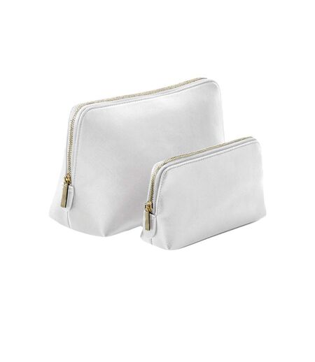 Bagbase Boutique Leather-Look PU Toiletry Bag (Soft White) (L)