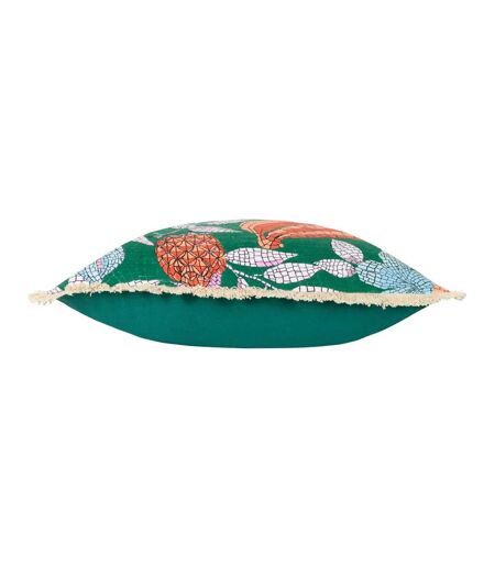 Cypressa floral mosaic cushion cover 50cm x 50cm teal Furn