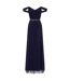 Little Mistress Womens/Ladies Navy Jewel Waist Maxi Dress (Navy) - UTLM920-2