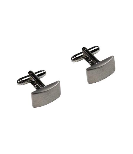 Rectangle Cufflinks One Size Silver Twisted Tailor