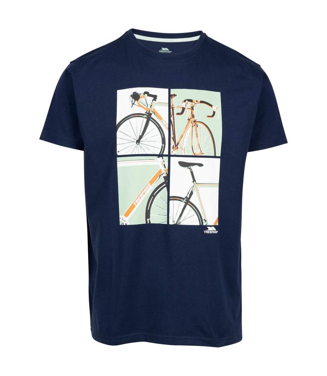 Mens chowder bicycle t-shirt navy Trespass